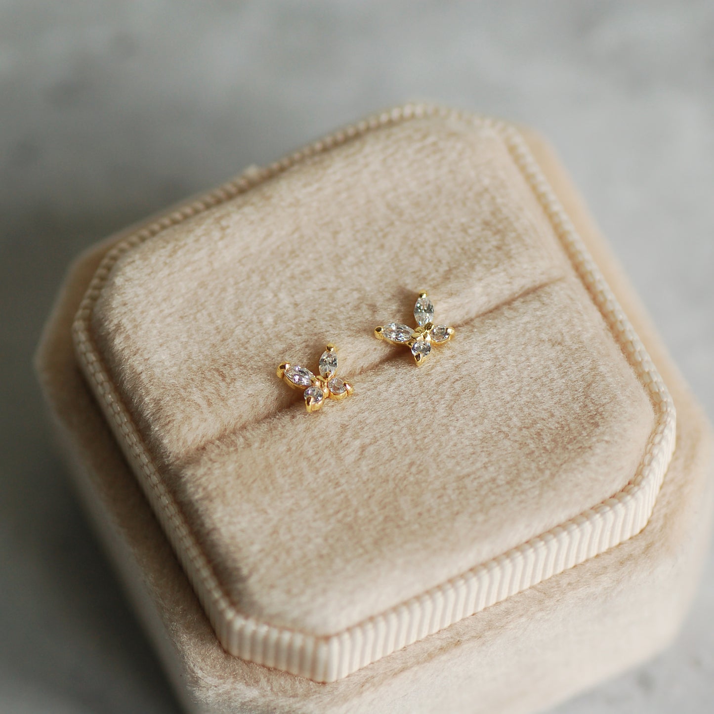 Dainty Golden Butterfly Earrings