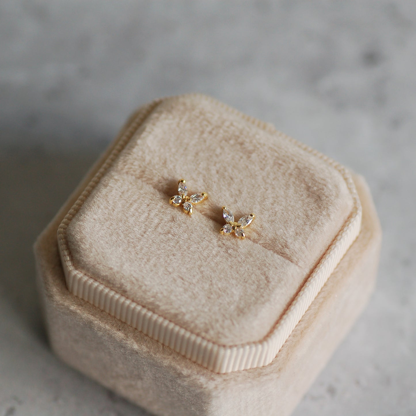 Dainty Golden Butterfly Earrings