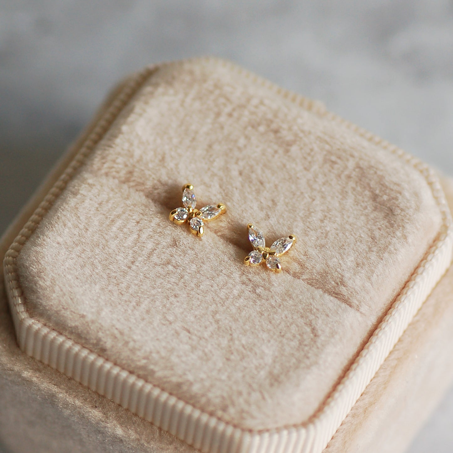Dainty Golden Butterfly Earrings