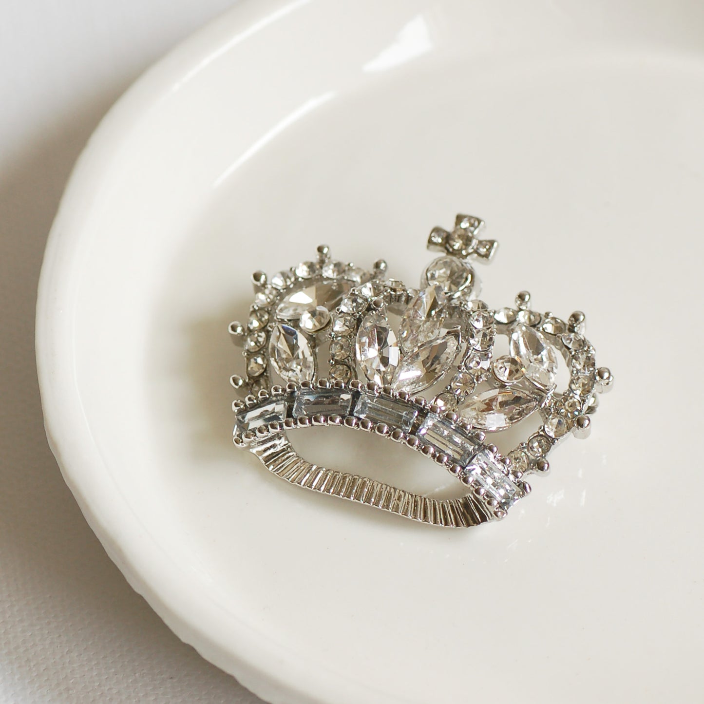 Vintage Style Crown Brooch