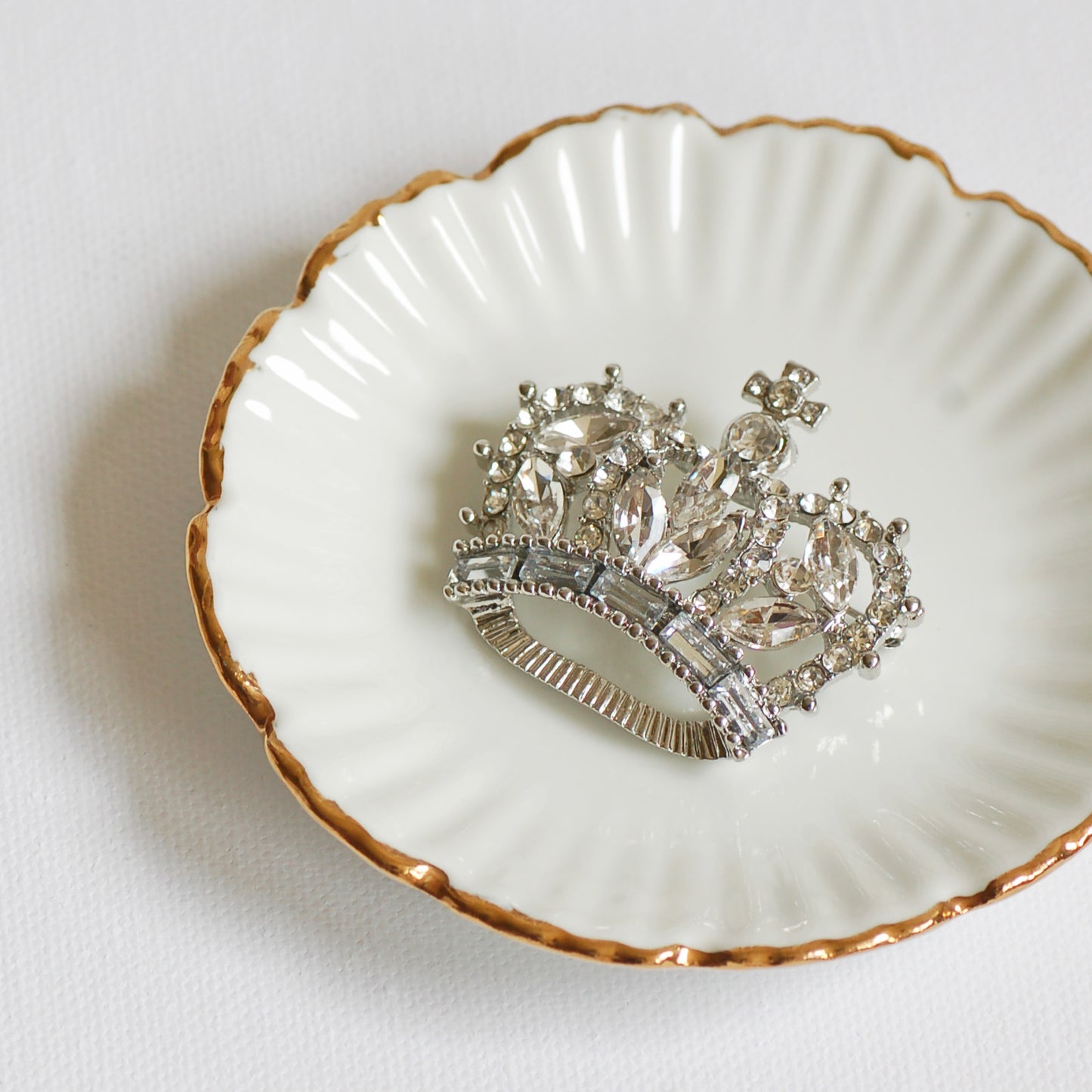 Vintage Style Crown Brooch