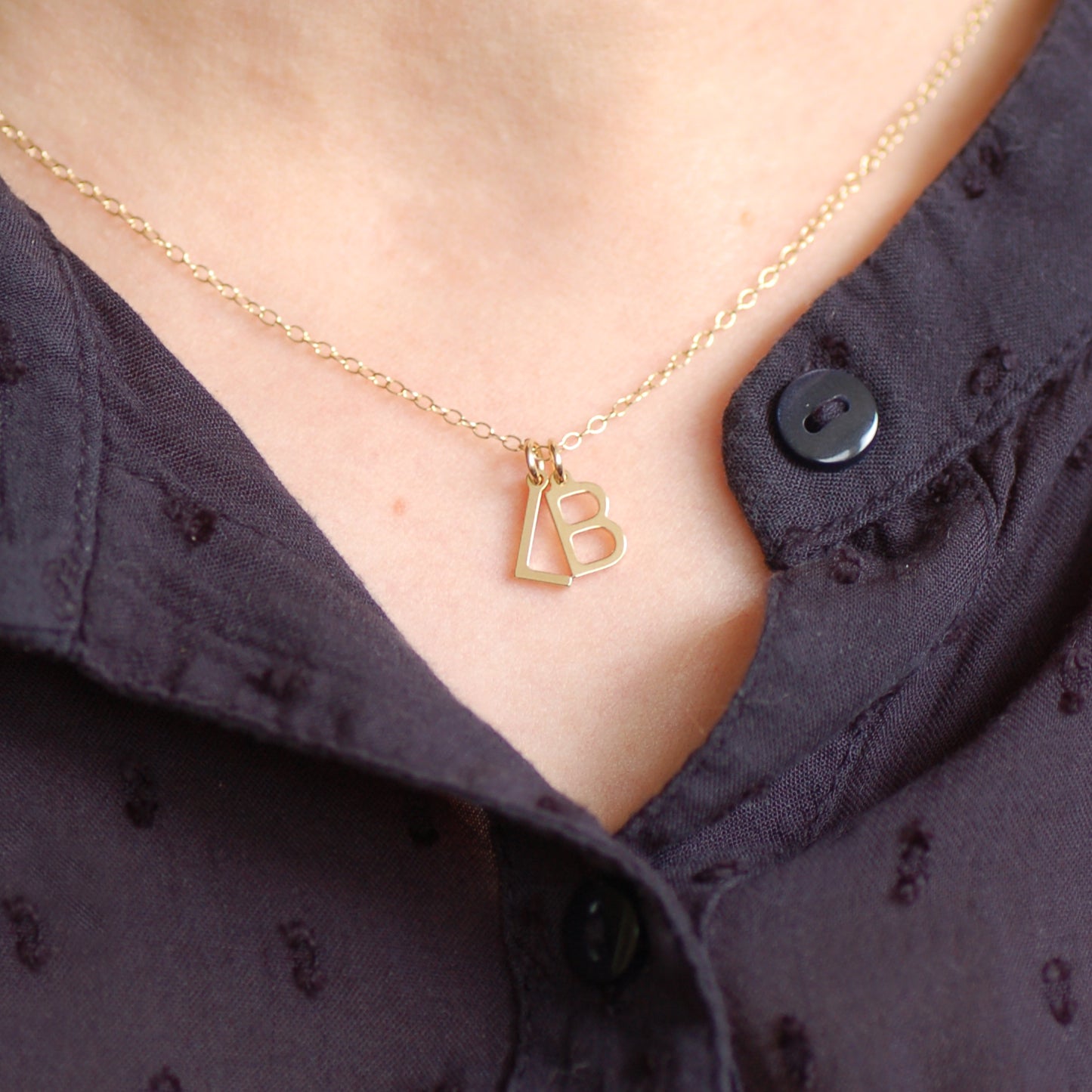 Solid 9ct Gold Initial Necklace