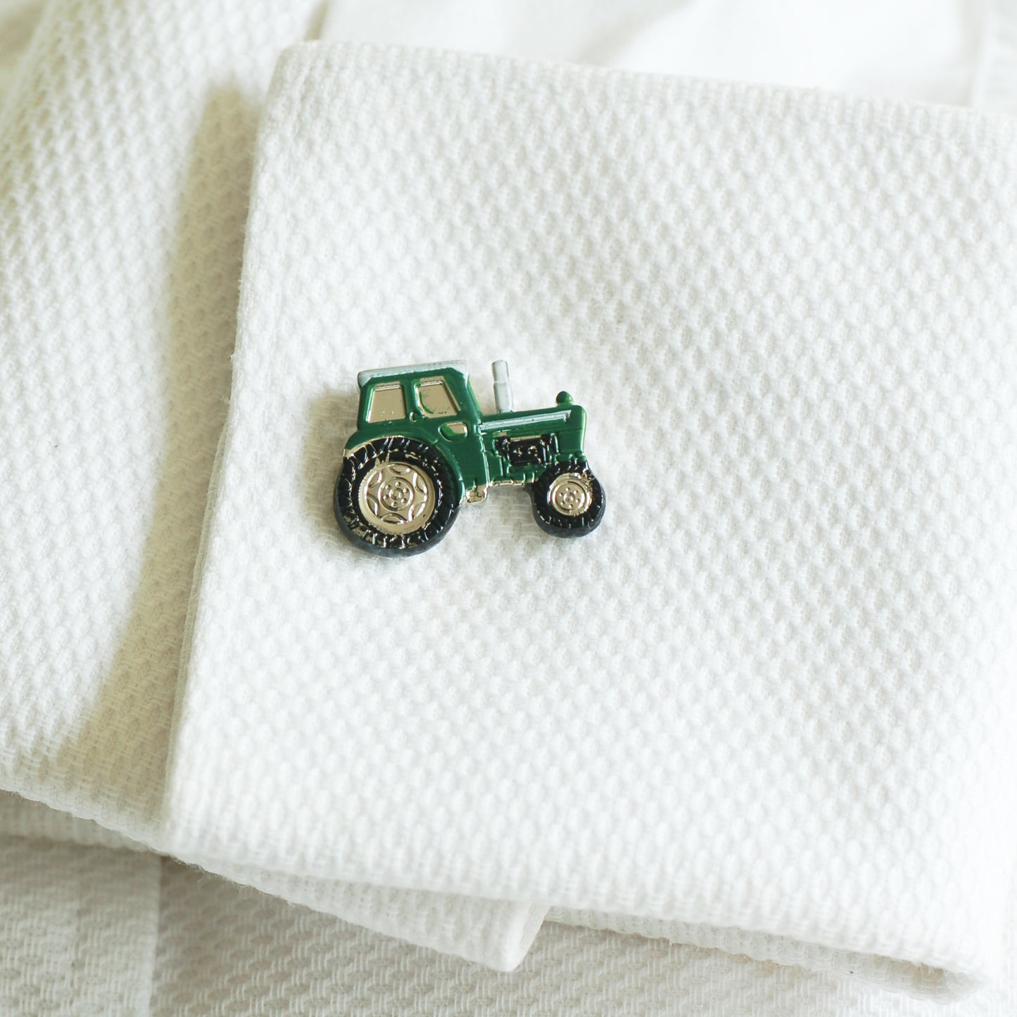 Green Tractor Cufflinks