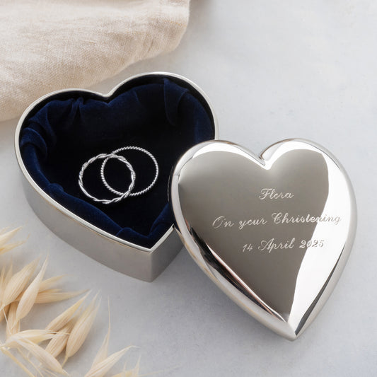 Engraved Heart Trinket Box