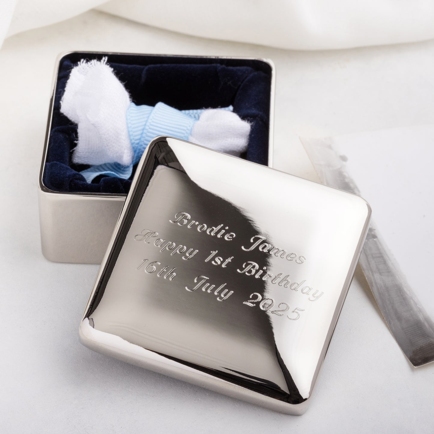 Personalised Square Trinket Box