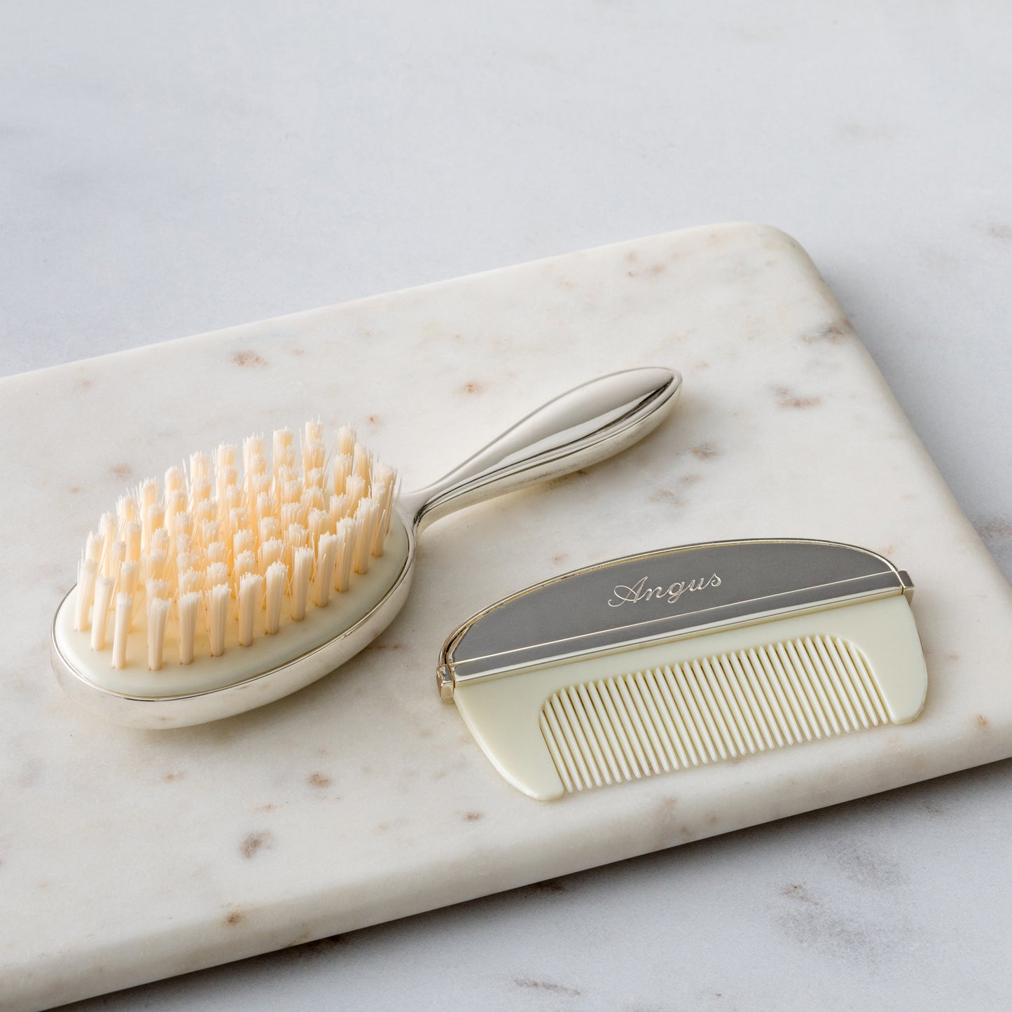 Personalised Teddy Bear Baby Brush and Comb Set