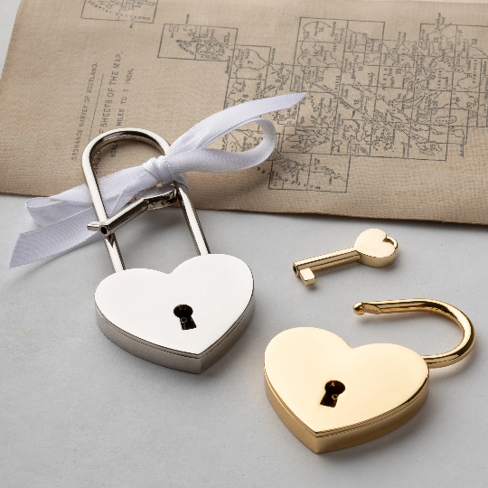 Engraved Short Gold Padlock