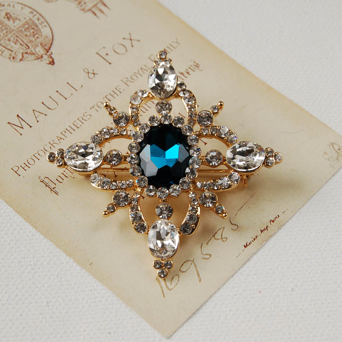 Blue Stone Brooch