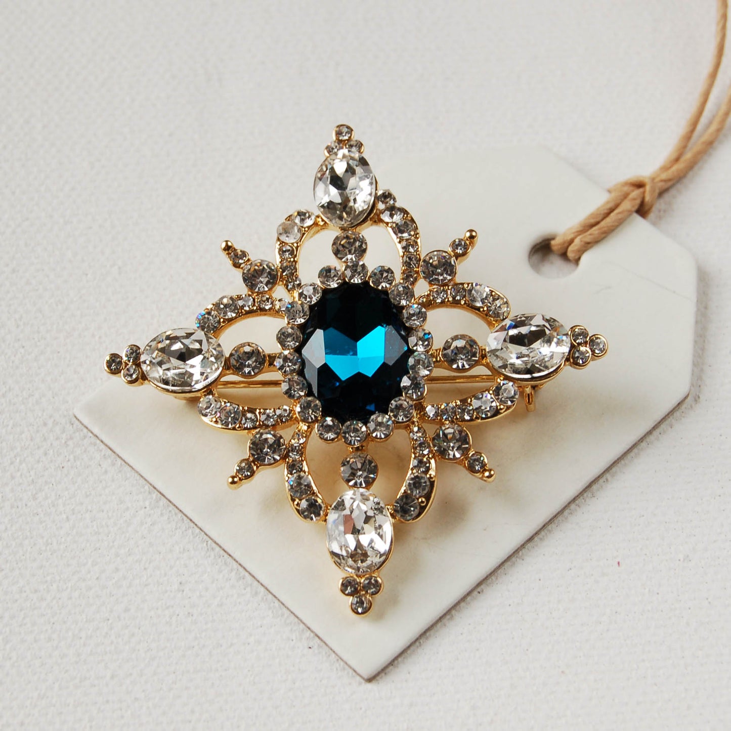 Blue Stone Brooch
