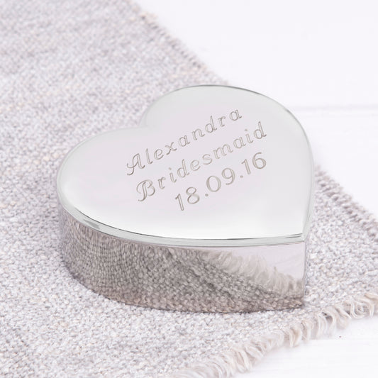 Personalised Heart Trinket Box