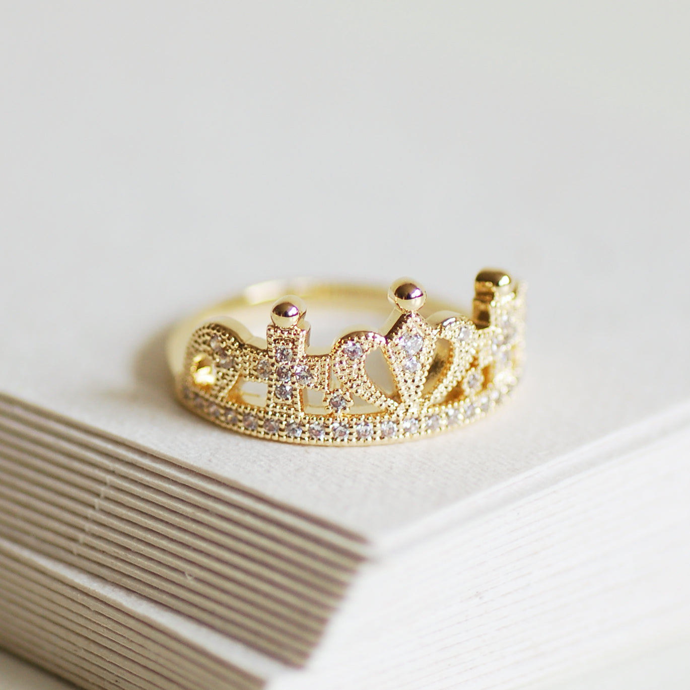 Gold Crown Ring