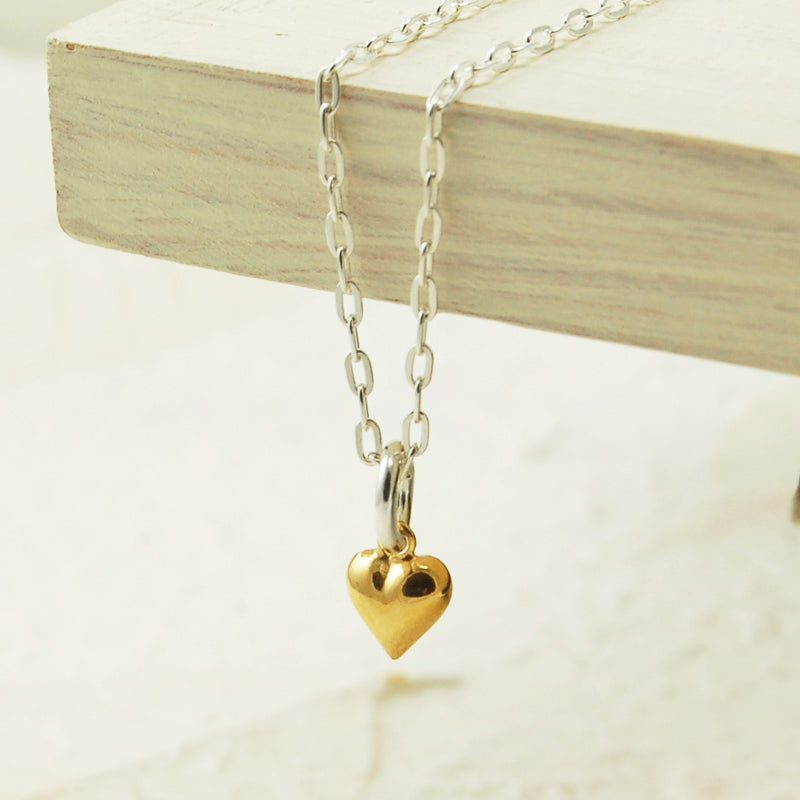 Tiny Gold Heart Necklace
