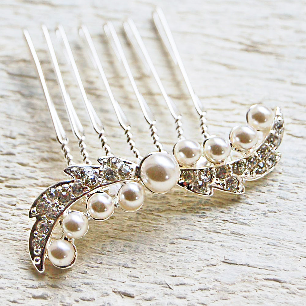 Pearl and Diamante Hair Comb