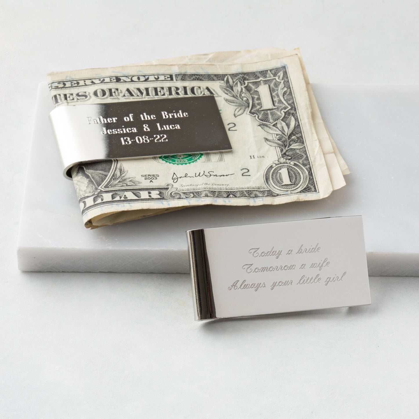 Personalised Sixpence Money Clip