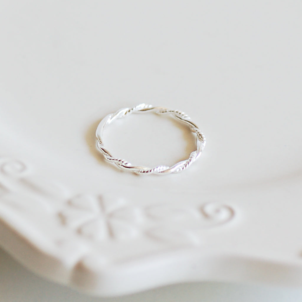 Silver Twisted Rope Ring
