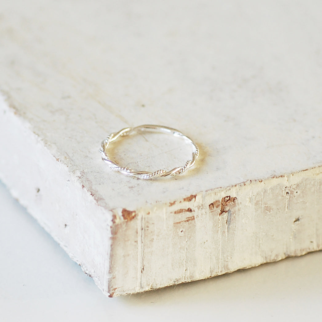 Silver Twisted Rope Ring