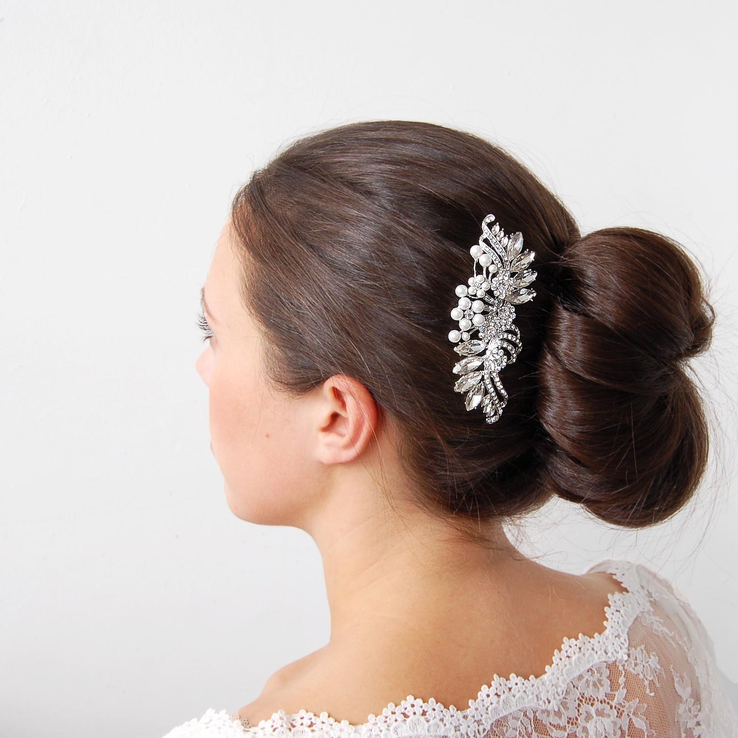Vintage Style Silver Hair Comb