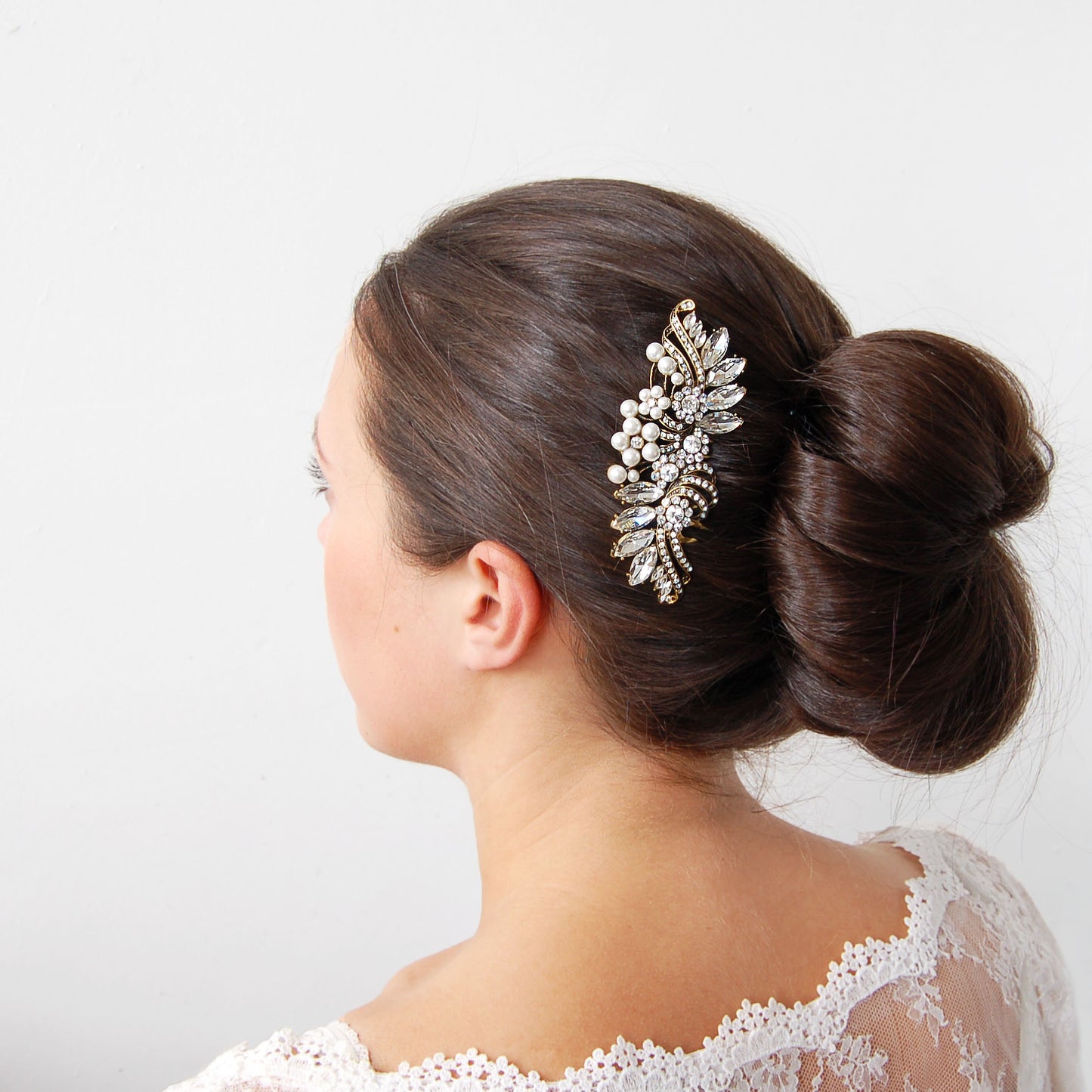 Vintage Style Gold Hair Comb