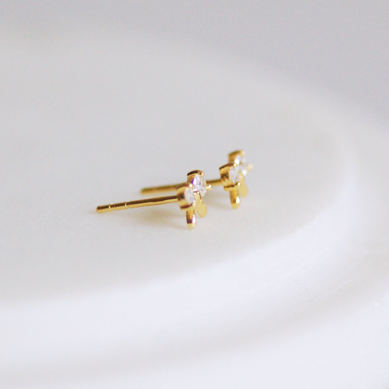 Dainty Golden Bow Earrings