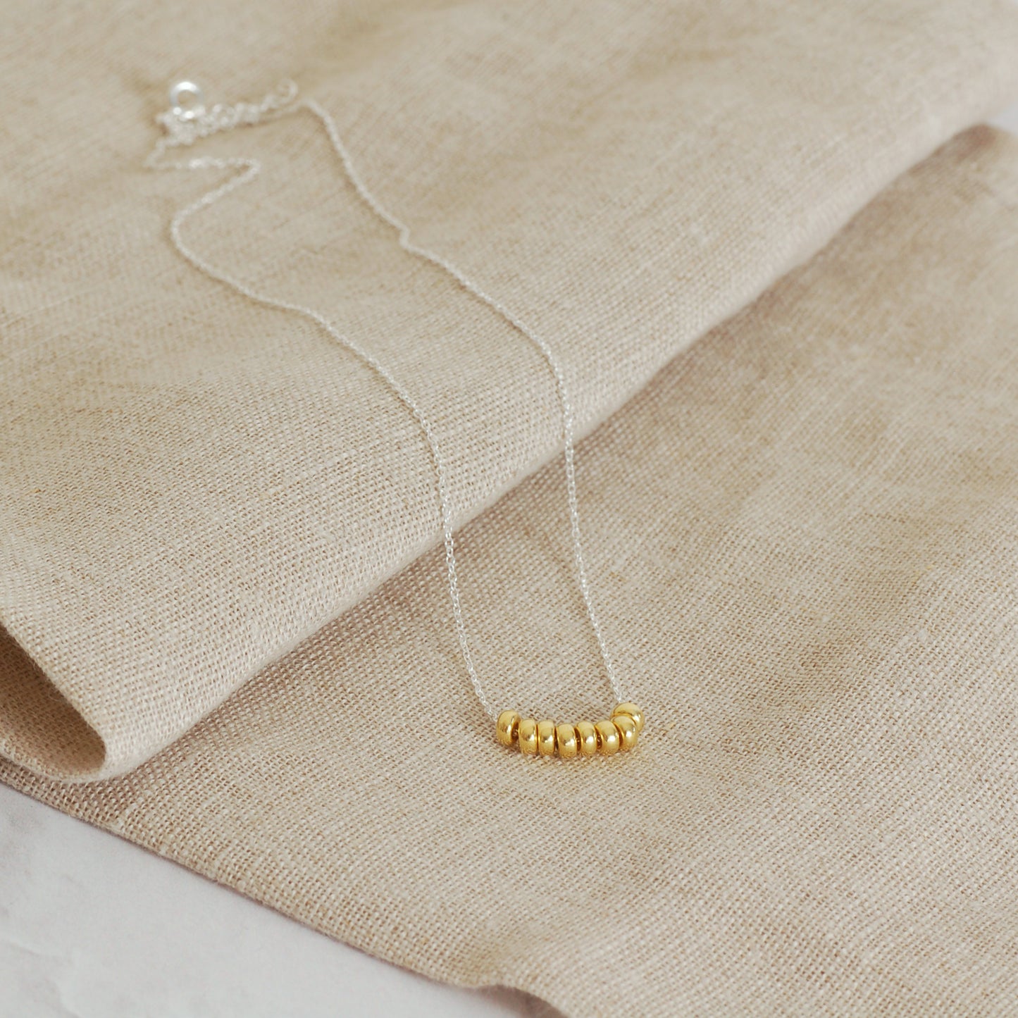 Gold and Silver Rings Necklace