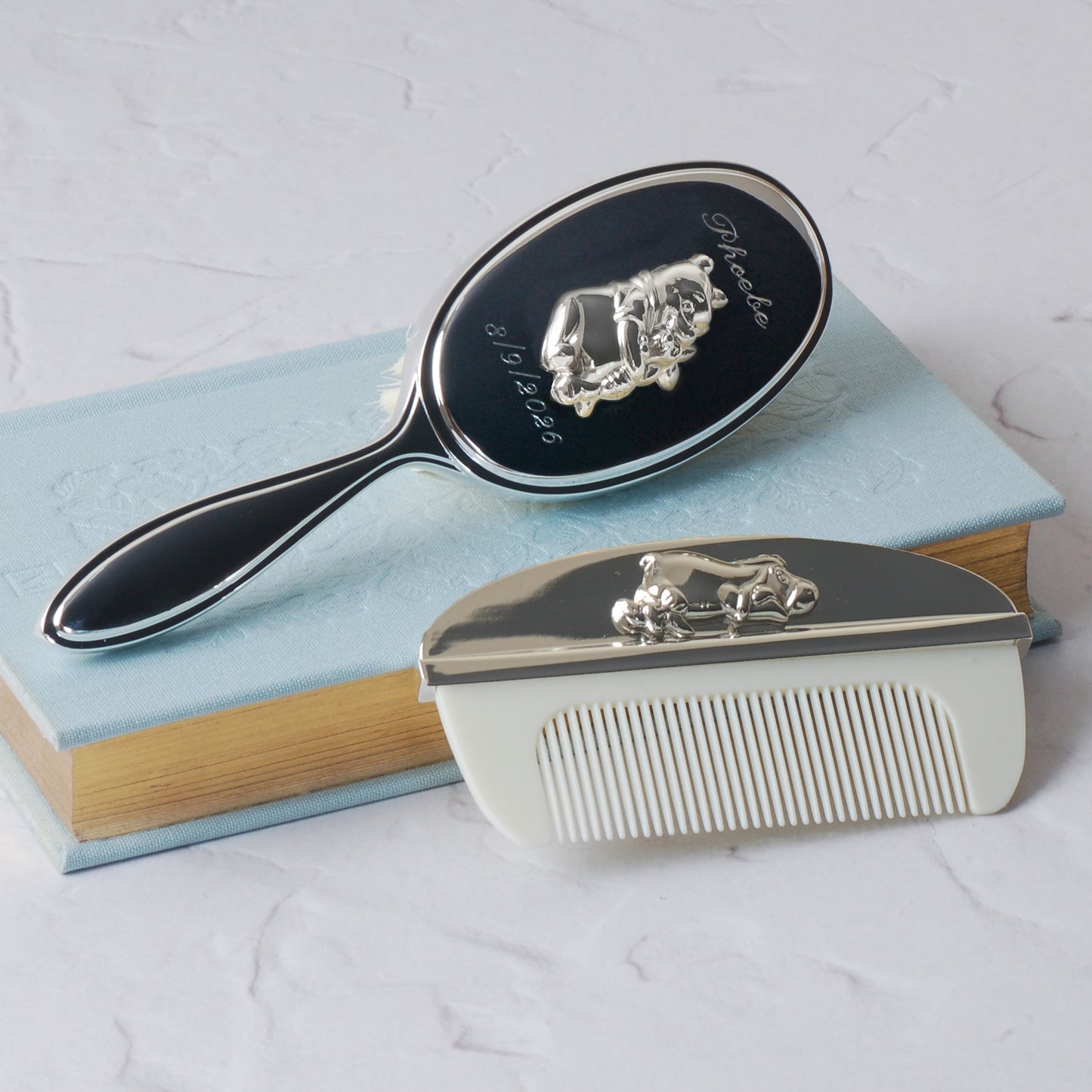Personalised Winnie the Pooh Brush and Comb Set