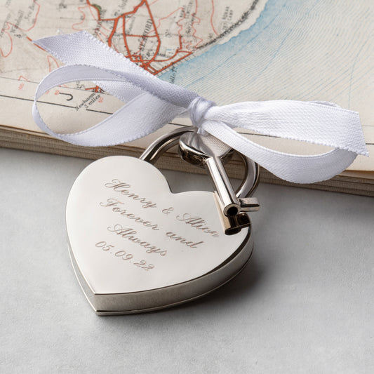 Engraved Short Silver Padlock