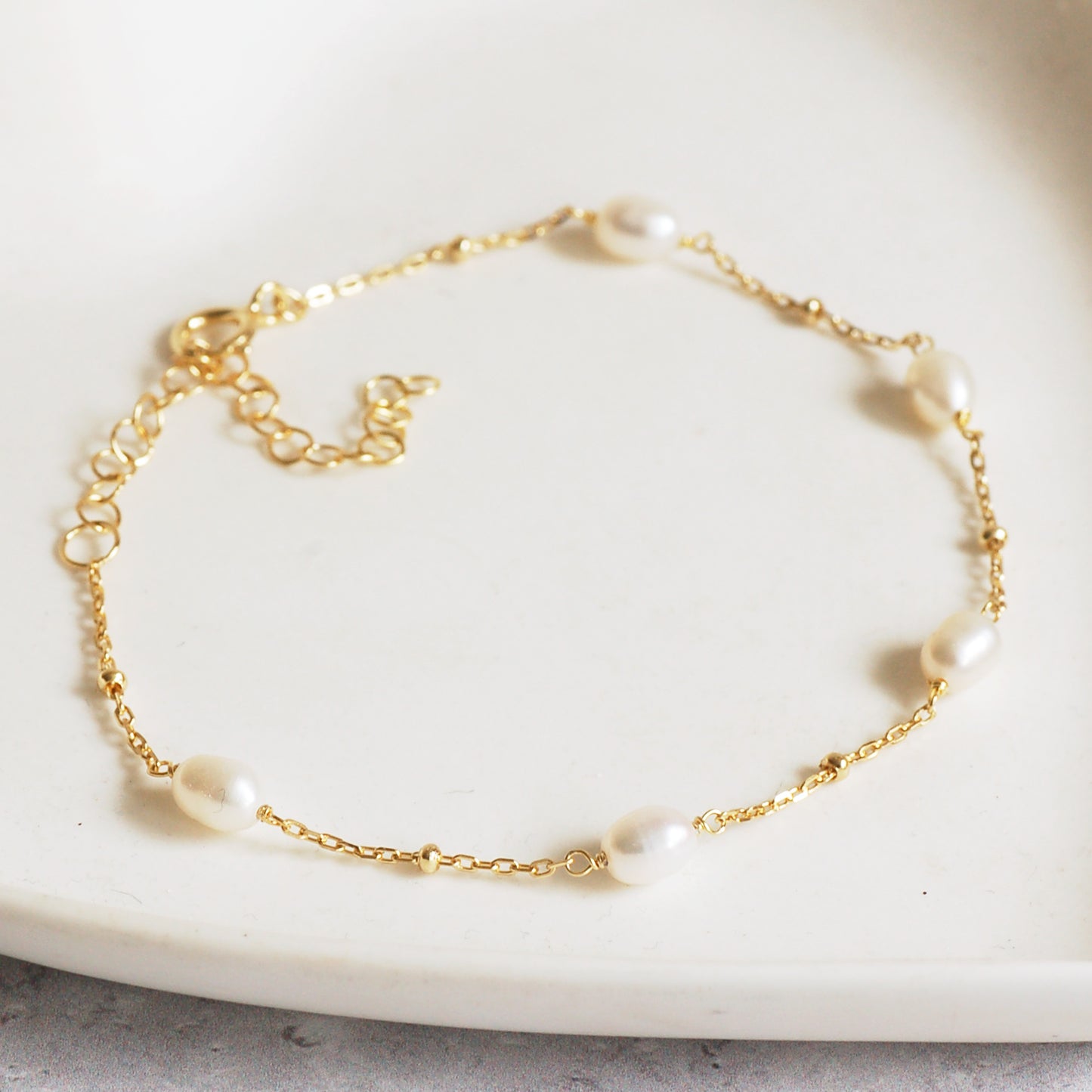 Gold and Pearl Bracelet