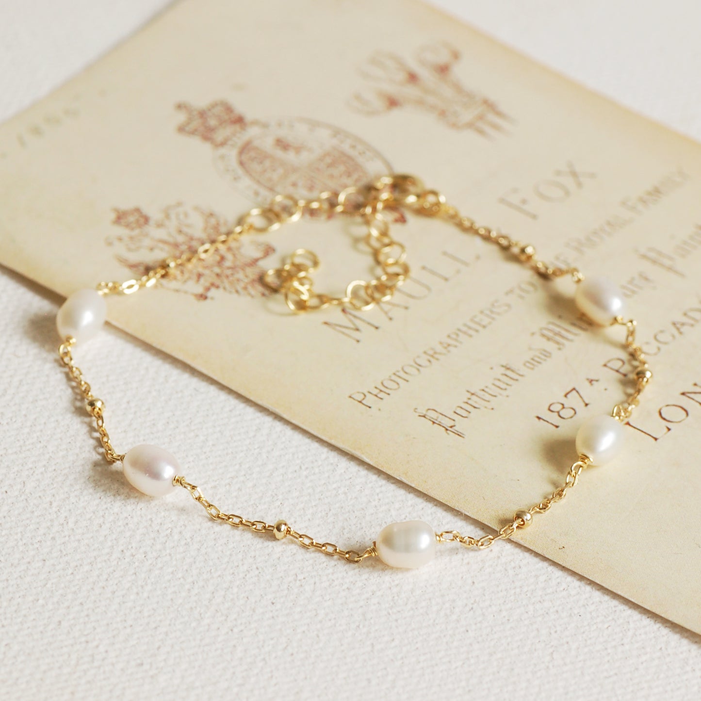Gold and Pearl Bracelet
