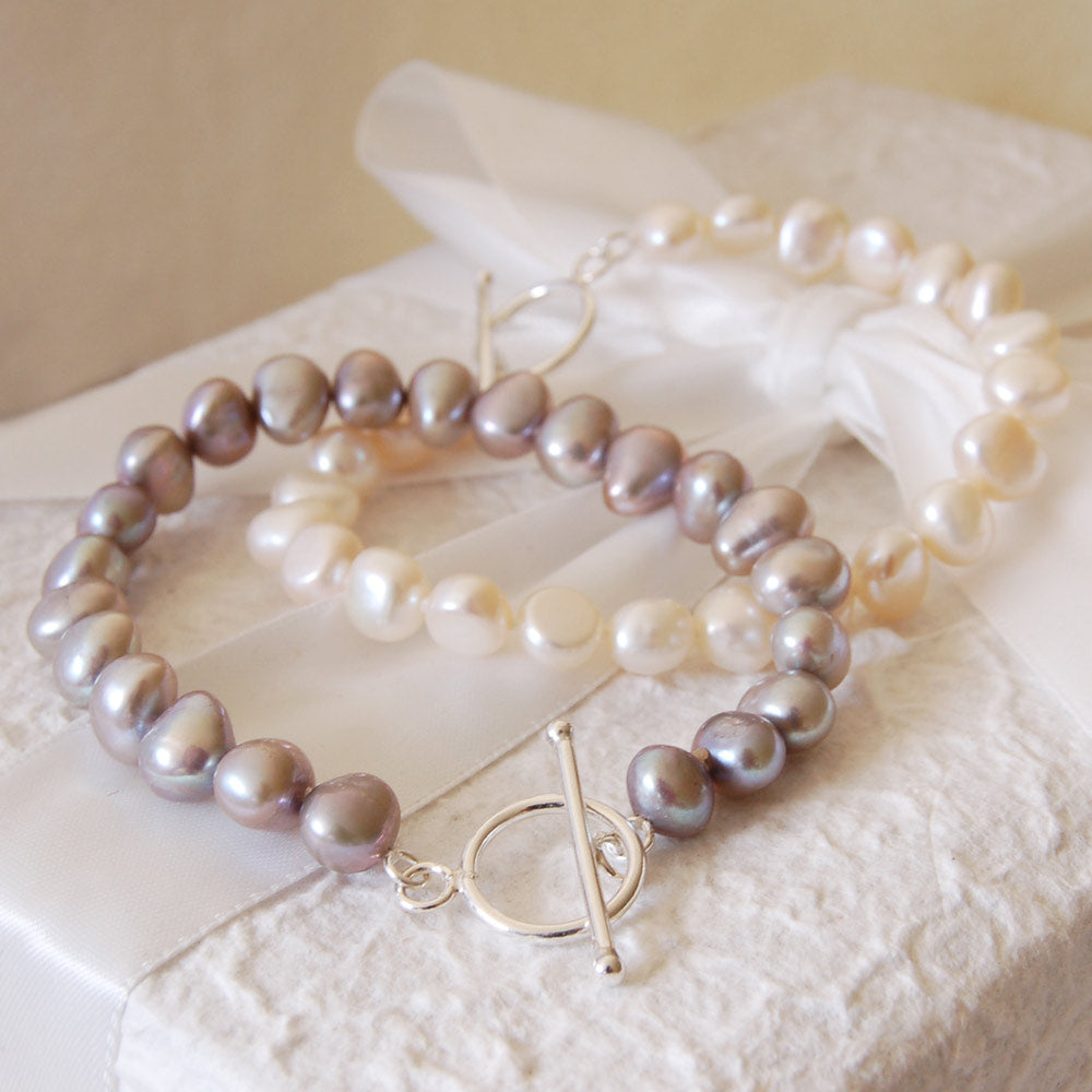 Grey Freshwater Pearl Bracelet