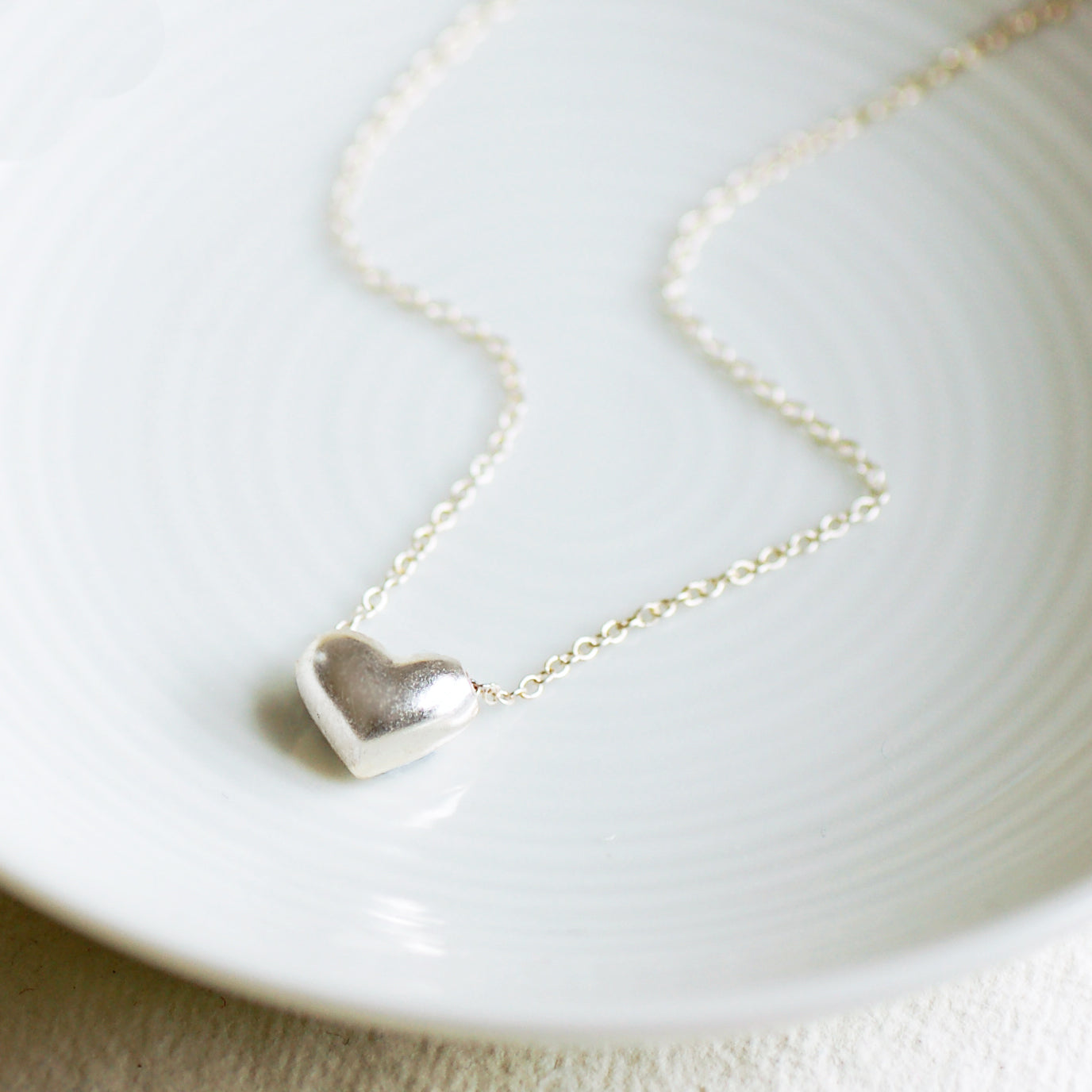 Sterling Silver Thank You Teacher Heart Necklace