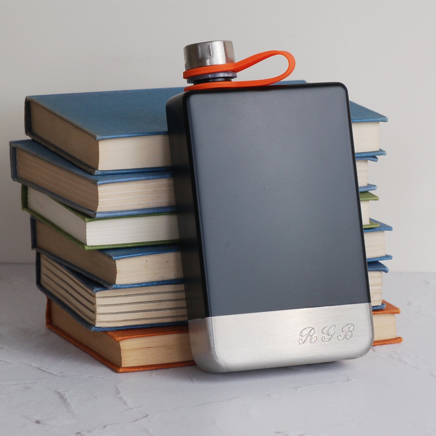 Engraved Initials 8oz Hip Flask