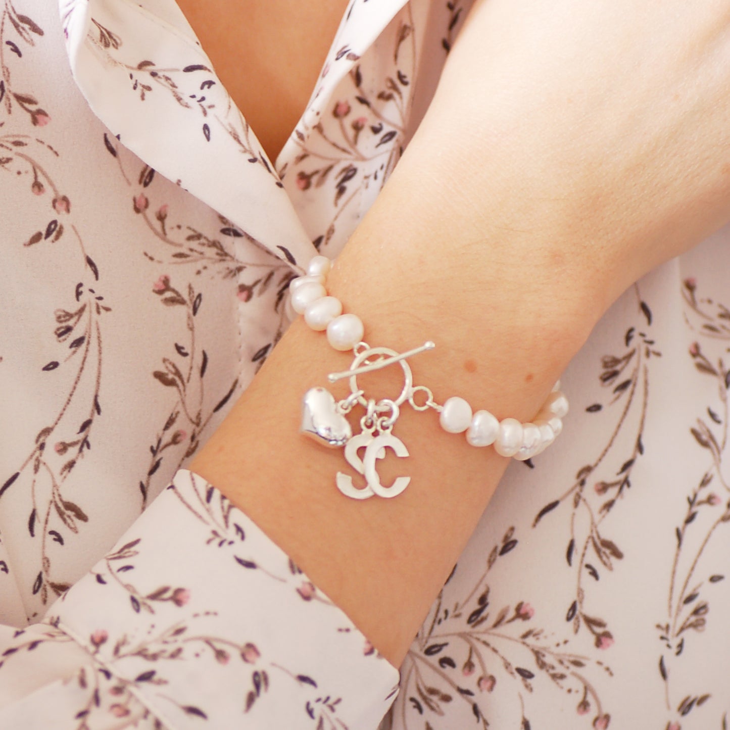 Personalised Ivory Pearl Bracelet