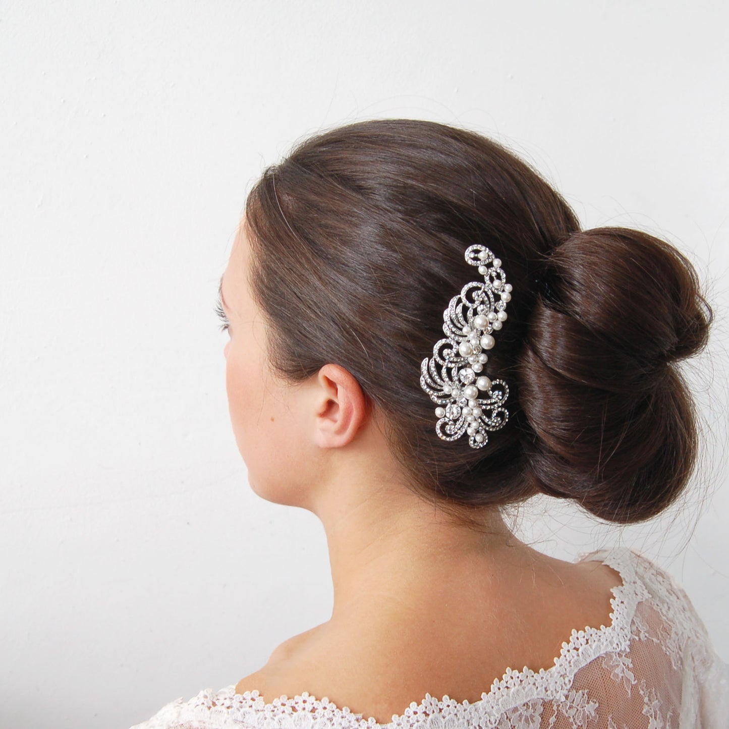 Pearl Filigree Wedding Hair Comb