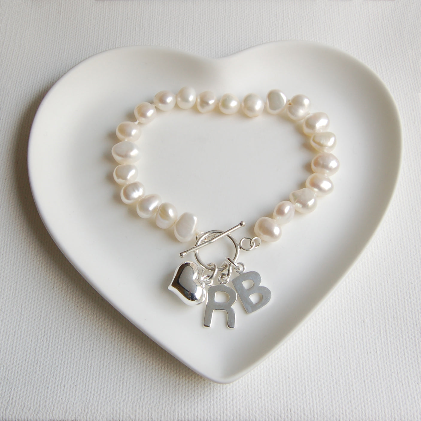 Personalised Ivory Pearl Bracelet
