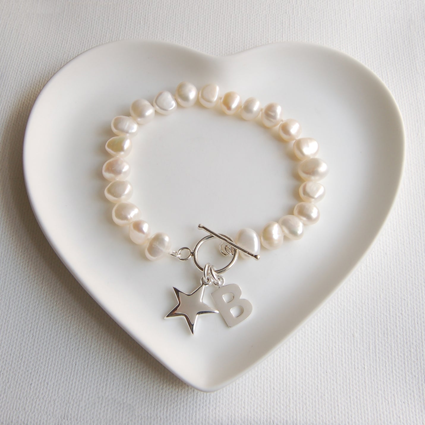 Personalised Ivory Pearl Bracelet