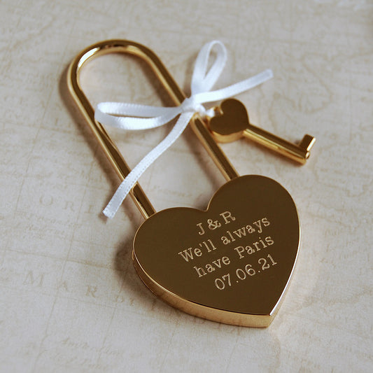 Personalised Gold Padlock