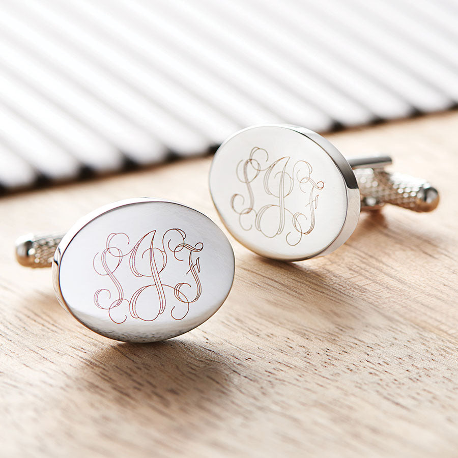 Personalised Oval Monogram Cufflinks
