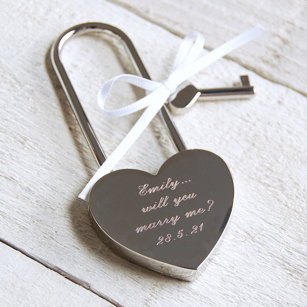 Personalised Silver Padlock