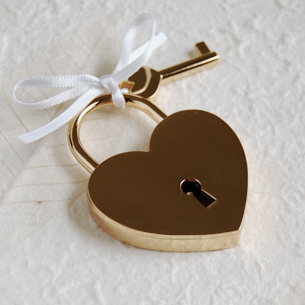Engraved Short Gold Padlock